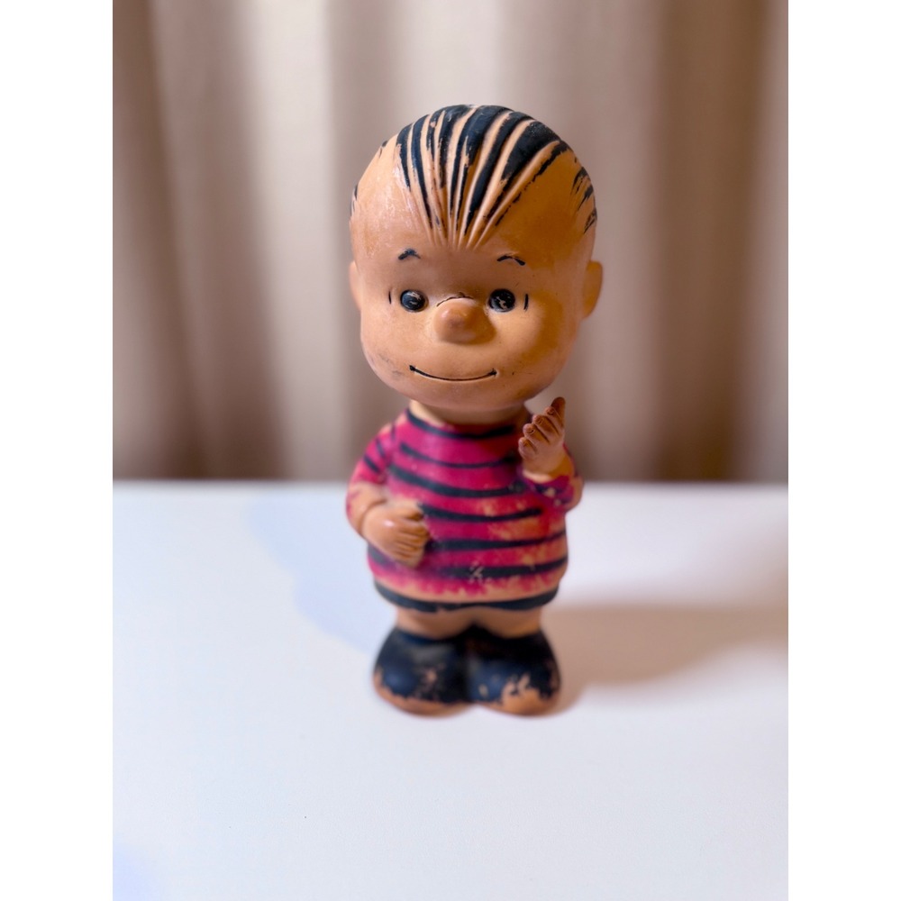Vintage Linus Peanuts Gang Rubber Toy Figure 1950s 1960s